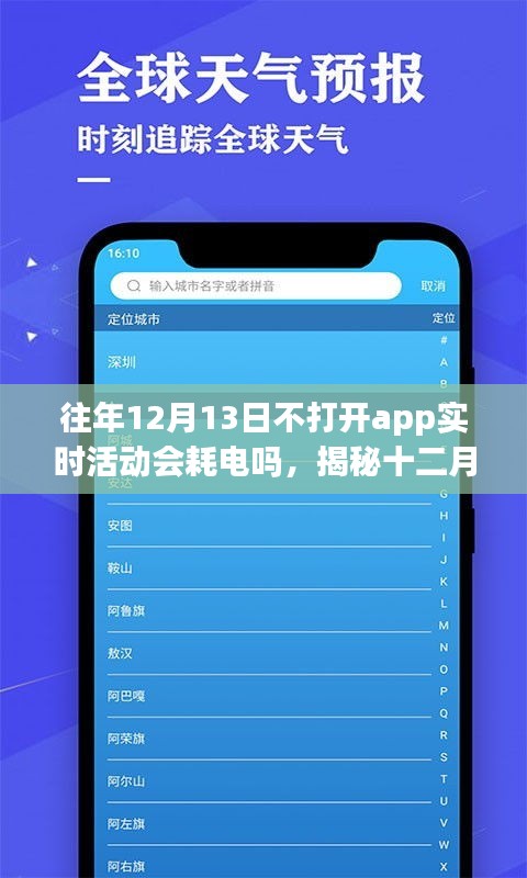 揭秘，十二月十三日不打開應(yīng)用程序?qū)崟r活動是否會導(dǎo)致耗電？