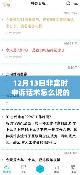 掌握關(guān)鍵技巧，非實(shí)時(shí)申訴話術(shù)在12月13日的實(shí)際應(yīng)用策略與話術(shù)指南