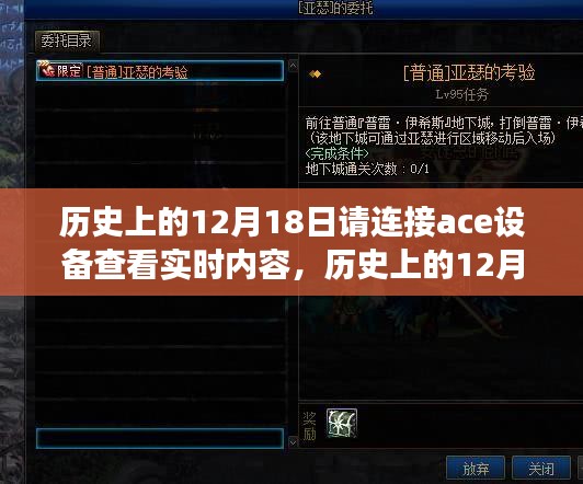 歷史上的12月18日，ACE設(shè)備的實時內(nèi)容探索之旅