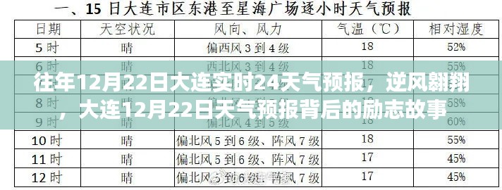 大連逆風翱翔背后的天氣預(yù)報勵志故事，歷年12月22日實時天氣分析