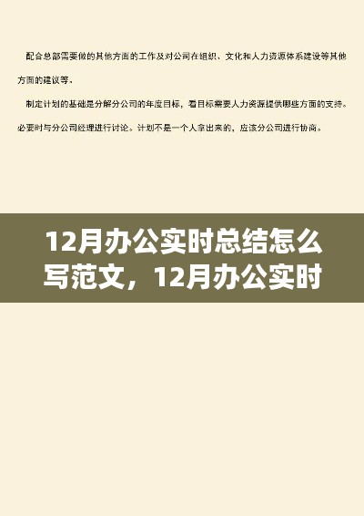 12月辦公實(shí)時(shí)總結(jié)撰寫(xiě)指南，范文結(jié)構(gòu)、觀(guān)點(diǎn)論述與實(shí)例展示