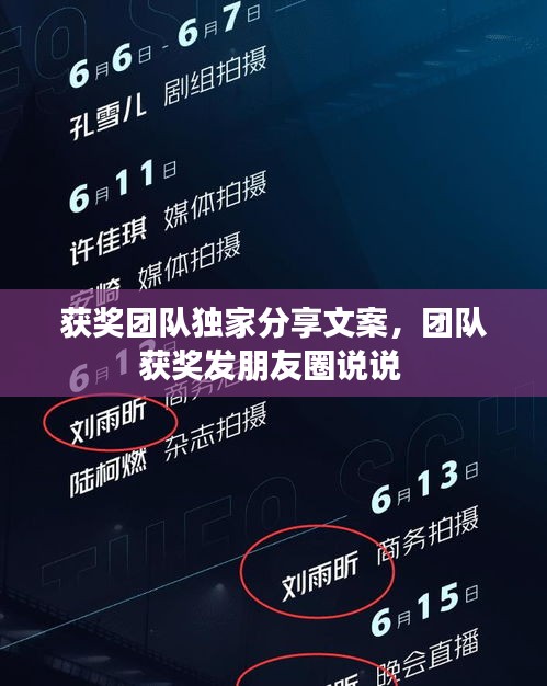 獲獎團隊獨家分享文案，團隊獲獎發(fā)朋友圈說說 