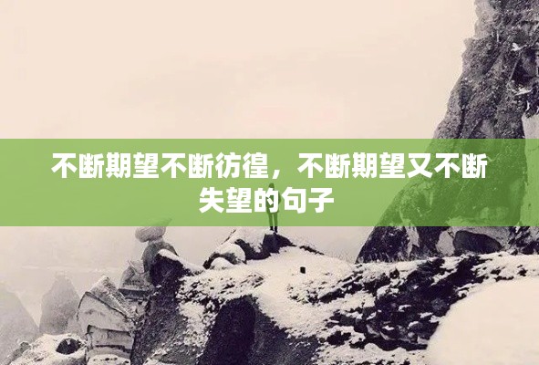 不斷期望不斷彷徨，不斷期望又不斷失望的句子 