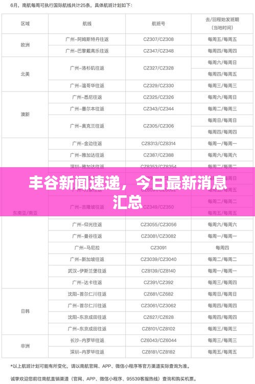 豐谷新聞速遞，今日最新消息匯總
