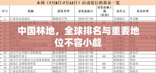 中國(guó)林地，全球排名與重要地位不容小覷