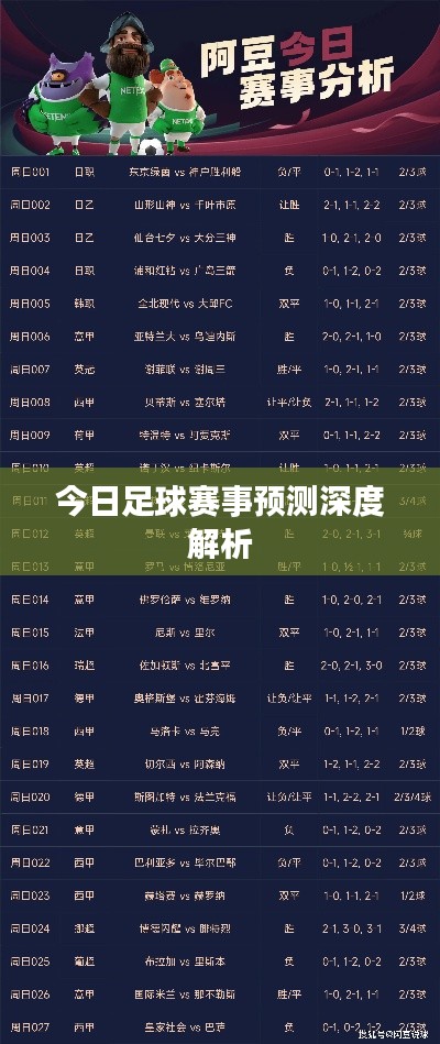 今日足球賽事預(yù)測(cè)深度解析