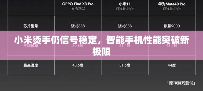 小米燙手仍信號(hào)穩(wěn)定，智能手機(jī)性能突破新極限