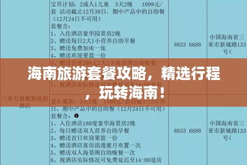 海南旅游套餐攻略，精選行程，玩轉(zhuǎn)海南！