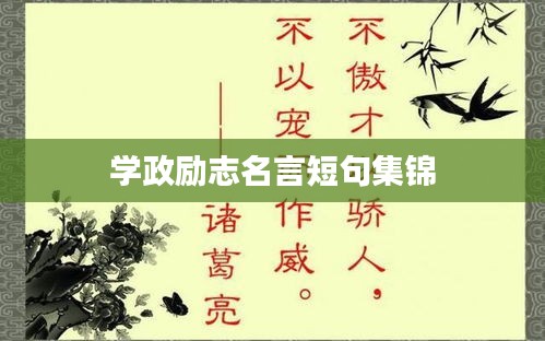 學(xué)政勵(lì)志名言短句集錦