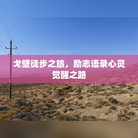 戈壁徒步之旅，勵(lì)志語(yǔ)錄心靈覺(jué)醒之路