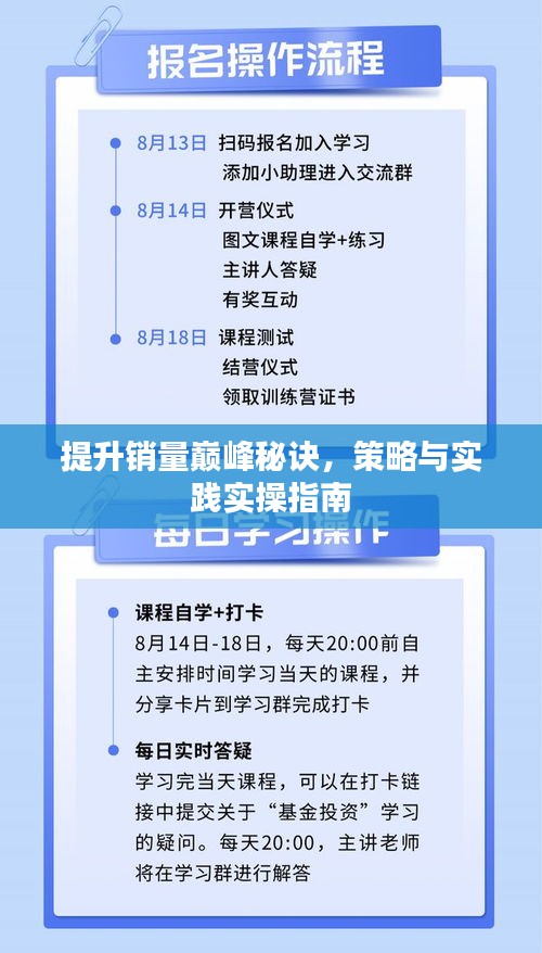 提升銷量巔峰秘訣，策略與實踐實操指南