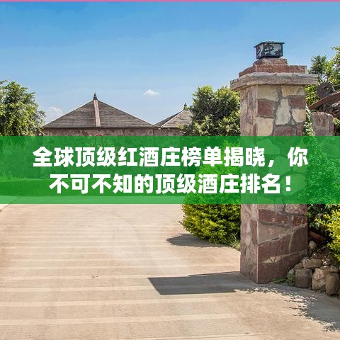 全球頂級紅酒莊榜單揭曉，你不可不知的頂級酒莊排名！