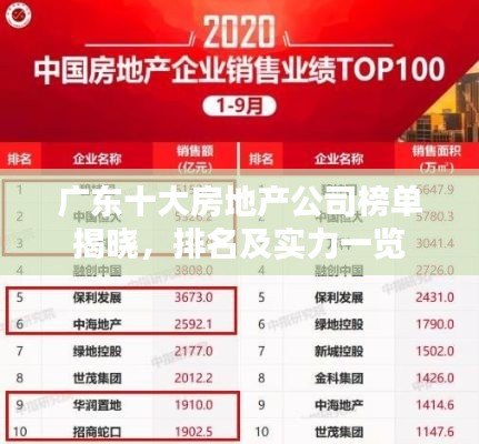 廣東十大房地產(chǎn)公司榜單揭曉，排名及實(shí)力一覽