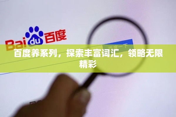 百度養(yǎng)系列，探索豐富詞匯，領(lǐng)略無限精彩