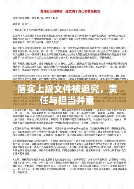 落實(shí)上級文件被追究，責(zé)任與擔(dān)當(dāng)并重
