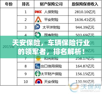 天安保險，車輛保險行業(yè)的領(lǐng)軍者，排名解析！