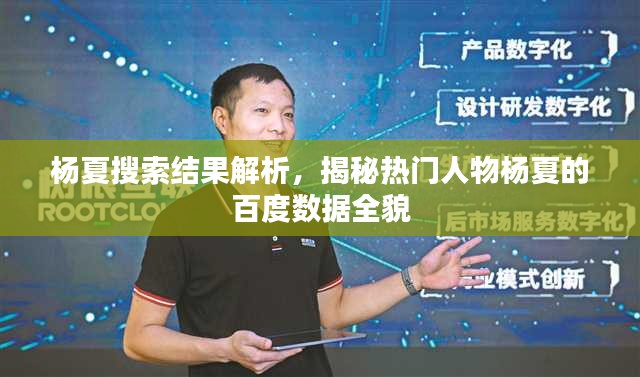 楊夏搜索結(jié)果解析，揭秘?zé)衢T(mén)人物楊夏的百度數(shù)據(jù)全貌