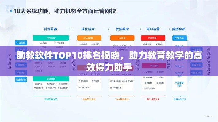 助教軟件TOP10排名揭曉，助力教育教學(xué)的高效得力助手